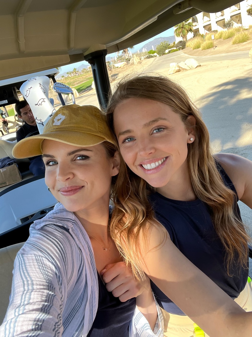 Andrea and Sabrina between shoots