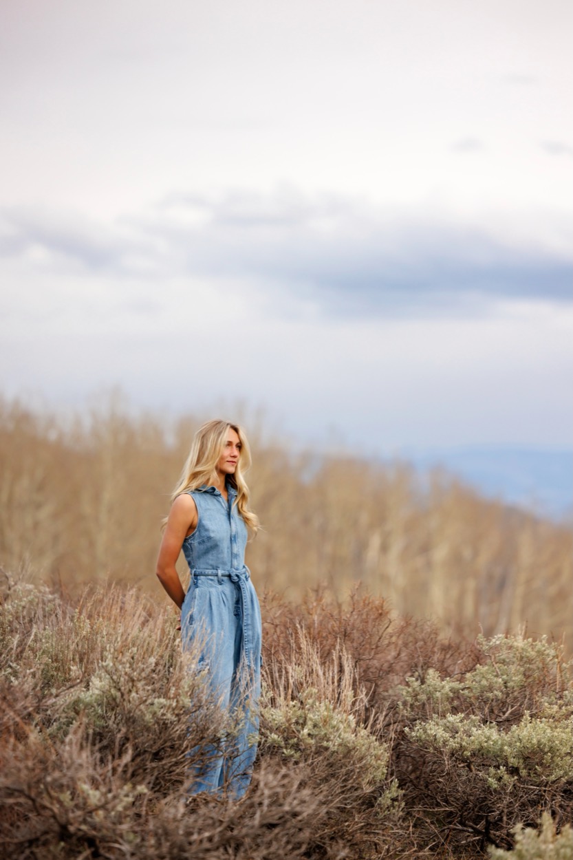 A senior portrait photographed outdoors in Utah