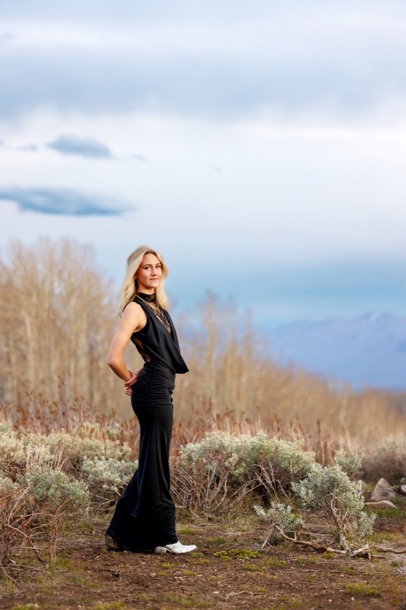 A senior portrait photographed outdoors in Utah