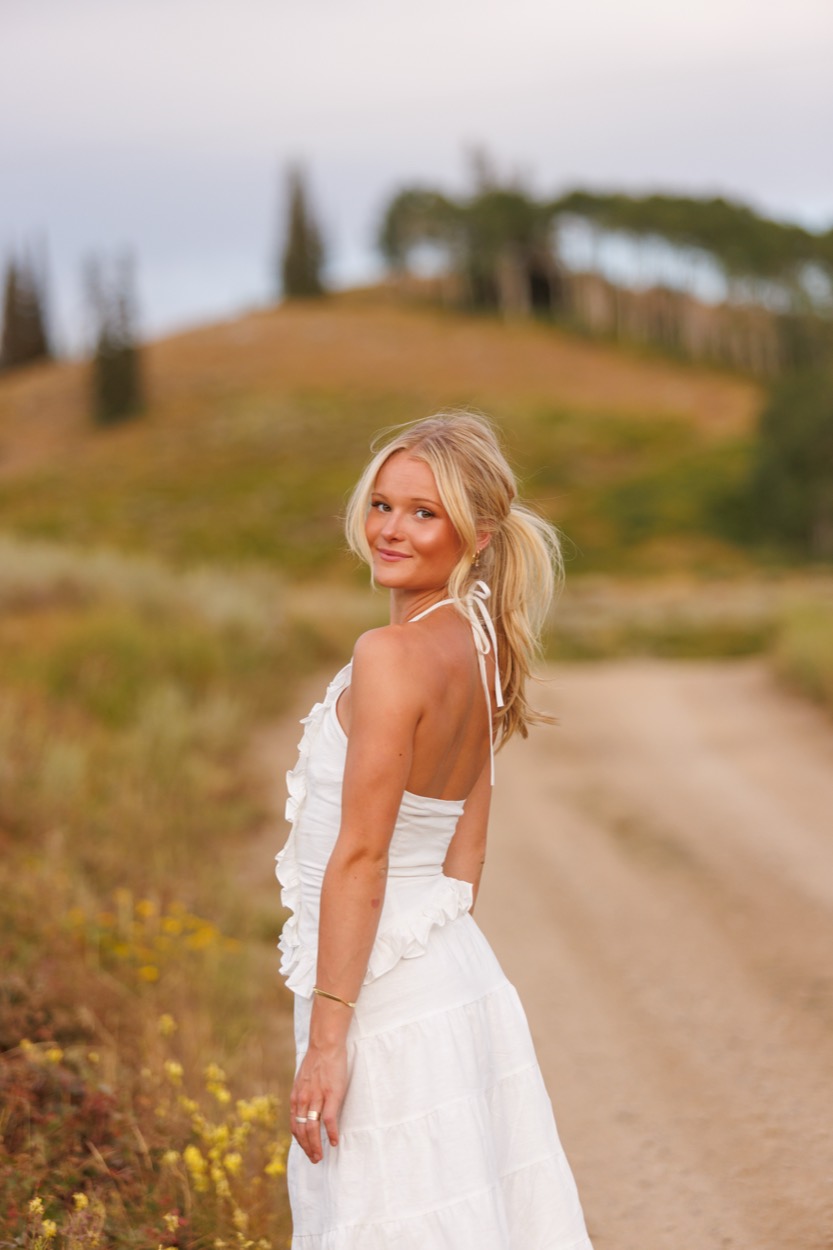 A senior portrait photographed outdoors in Utah
