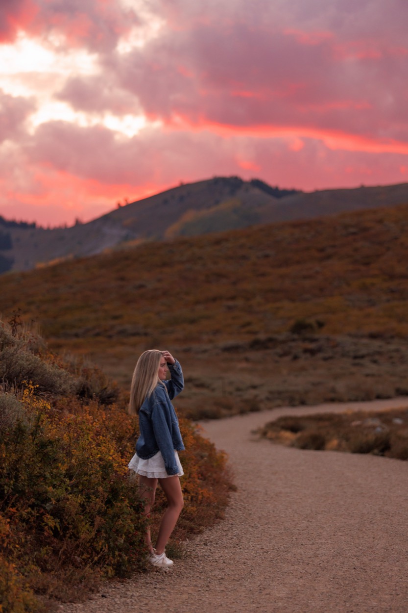 A senior portrait photographed outdoors in Utah