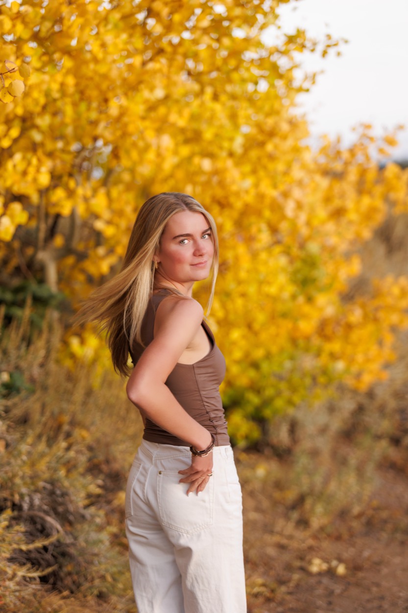 A senior portrait photographed outdoors in Utah