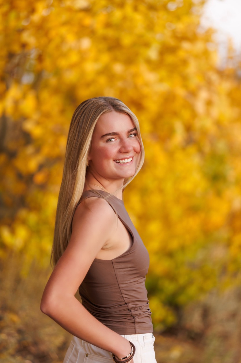 A senior portrait photographed outdoors in Utah