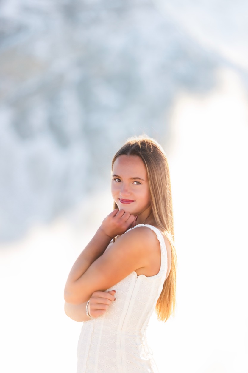 A senior portrait photographed outdoors in Utah