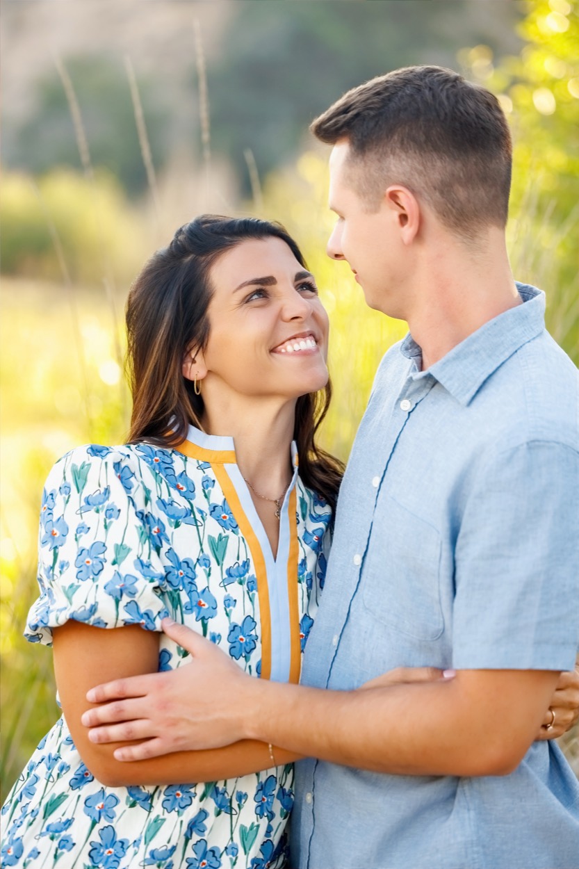 A couple photographed outdoors in natural light