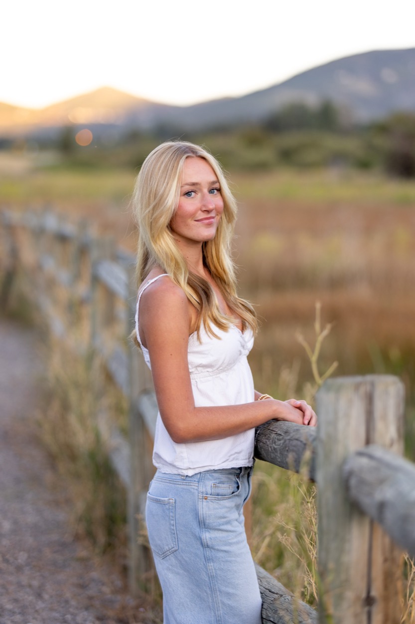 A senior portrait photographed outdoors in Utah