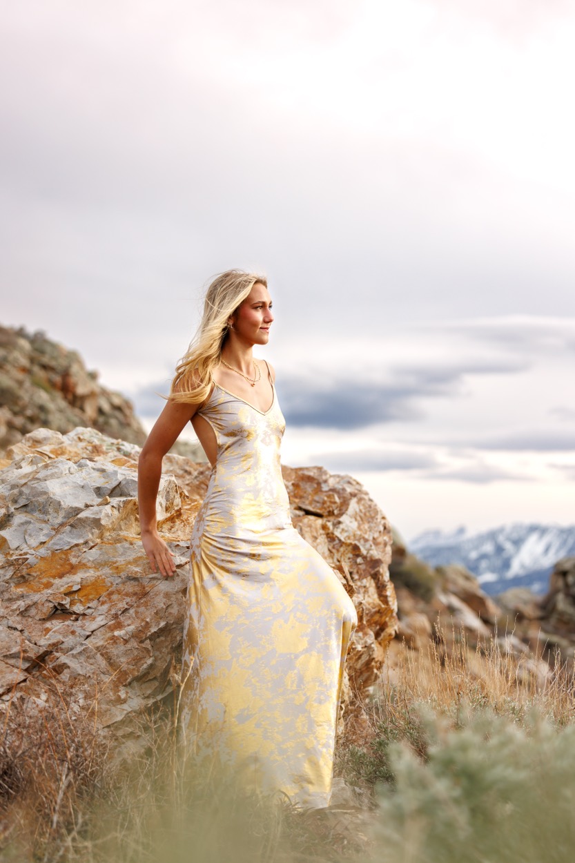 A senior portrait photographed outdoors in Utah