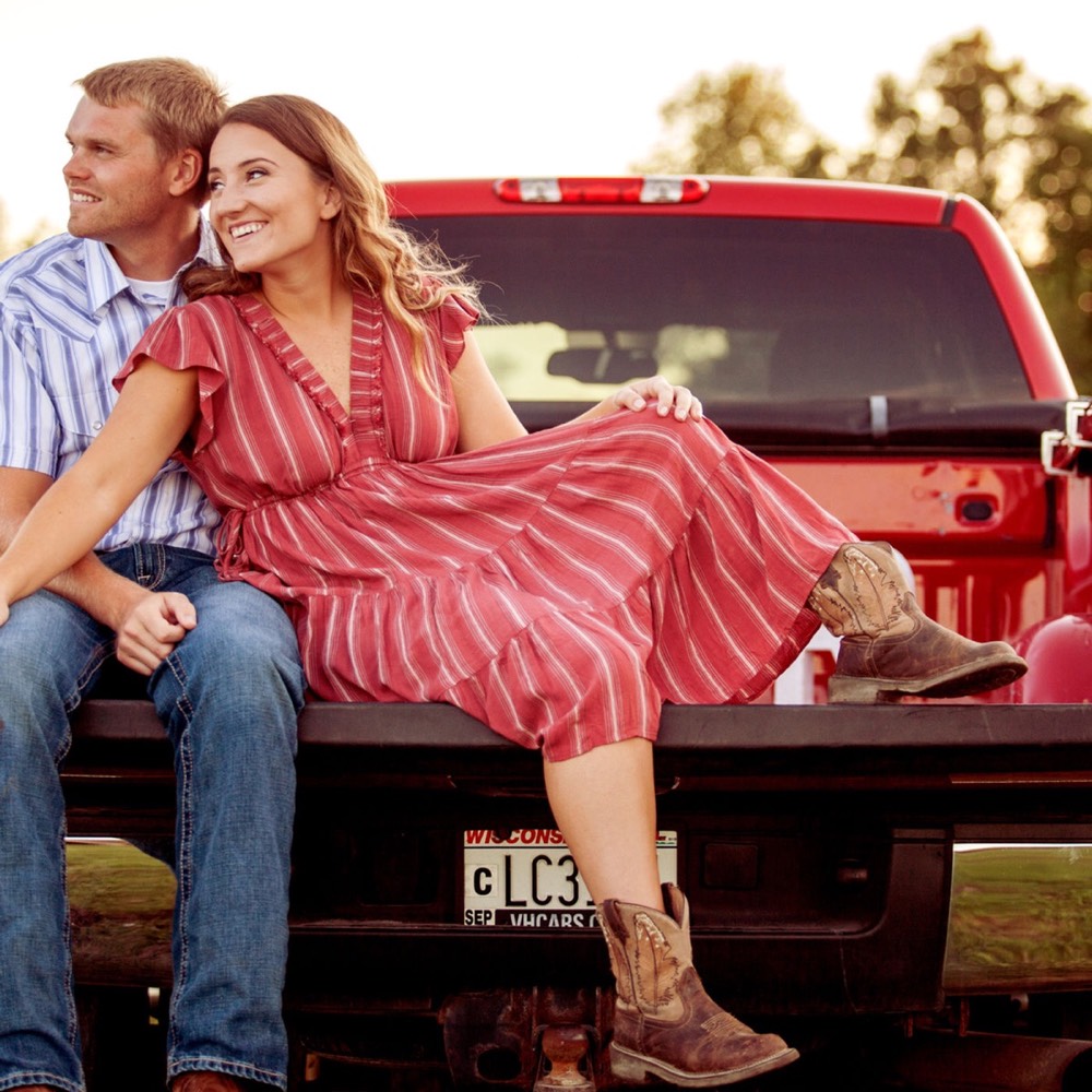 A couple photographed outdoors in natural light
