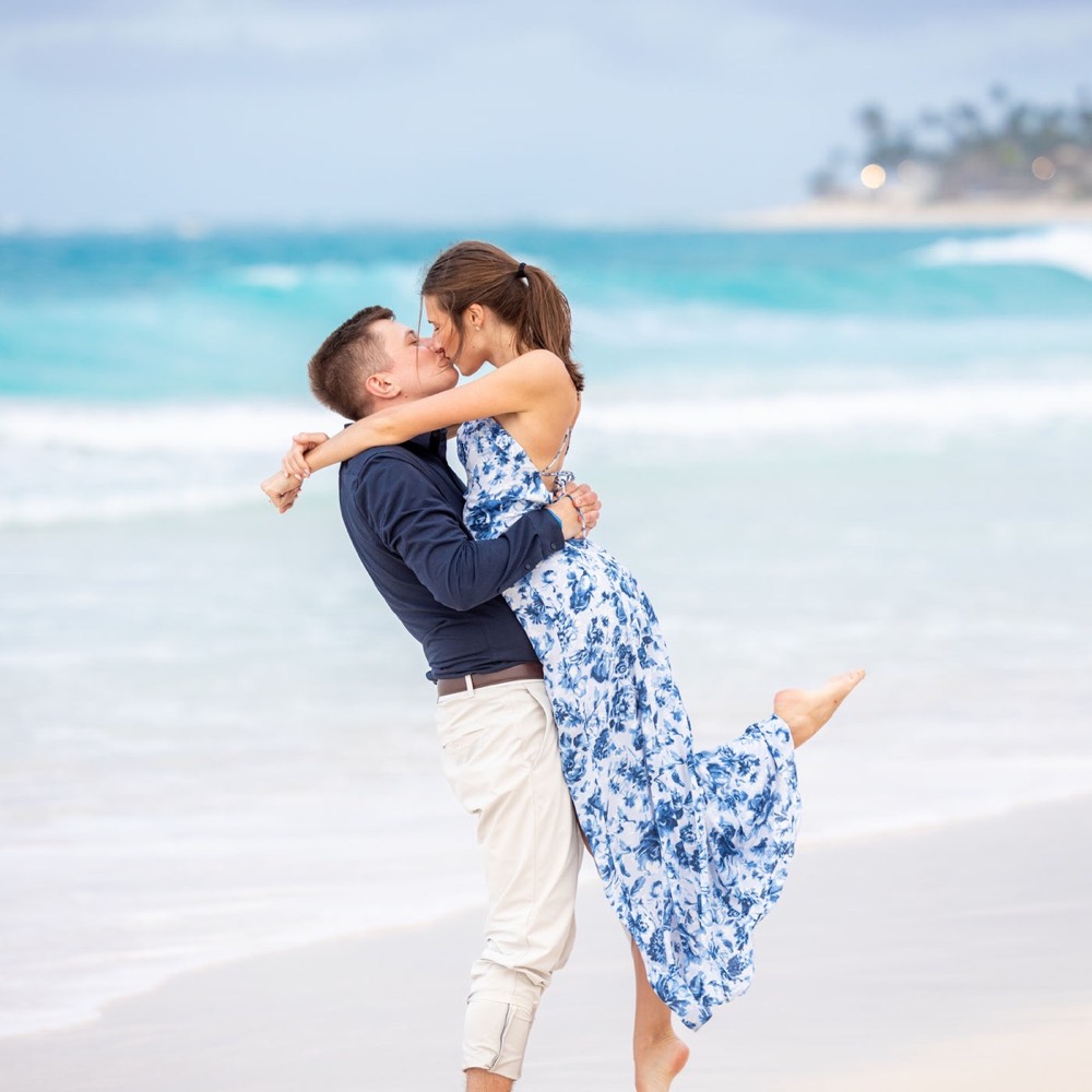 A couple photographed outdoors in natural light