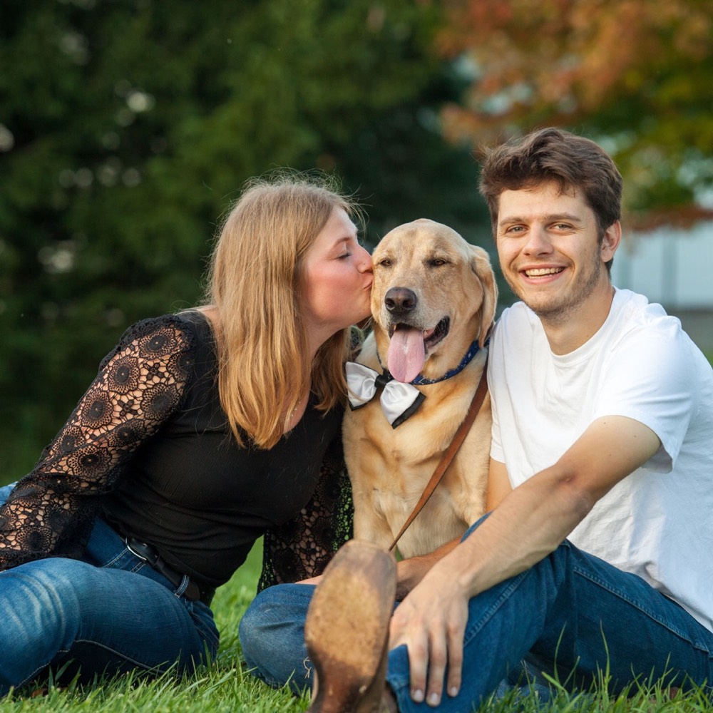 A couple photographed outdoors in natural light