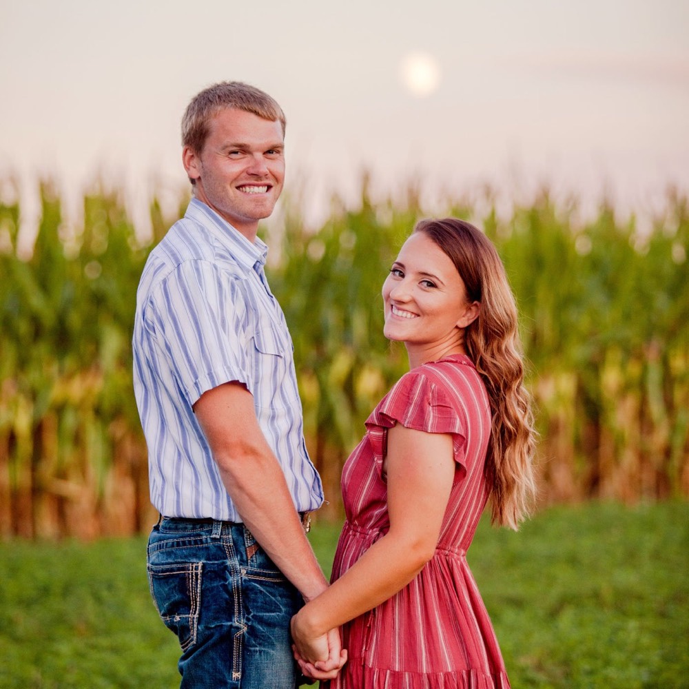 A couple photographed outdoors in natural light