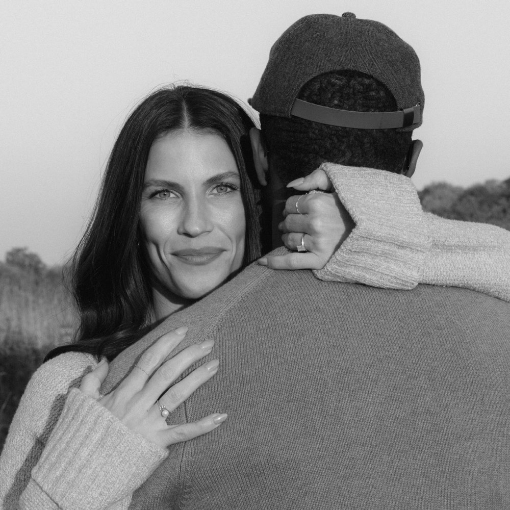 A couple photographed outdoors in natural light